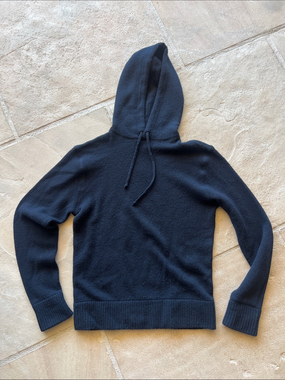 Ralph Lauren Black Label Navy Cashmere Hooded Pullover